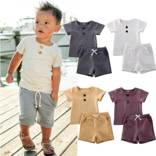 Casual Newborn Kids Baby Boy Tops T-shirt Pants Leggings Outfit Clothes 0-24M