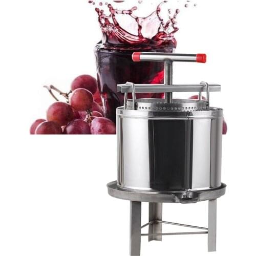 Manual Juice Honey Presser Stainless Steel Hand Wine Pressing Speparation Juice Oil Grape Press Machine