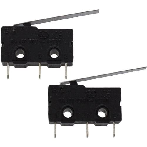 Cheapest 2 Pcs Micro Limit Switch Long Lever Arm Subminiature SPDT Snap Action