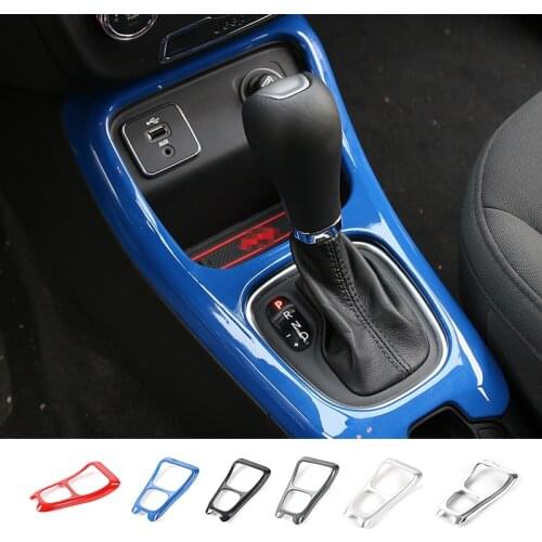 SHINEKA Car Styling Auto Interior Gear Shift Panel Cover Frame Trim Ring Fit for Jeep Compass 2017 Car Accessories
