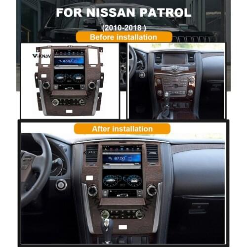 12.1 inch Android System vertical screen car GPS navigation For-NISSAN PATROL 2010-2018 multimedia player