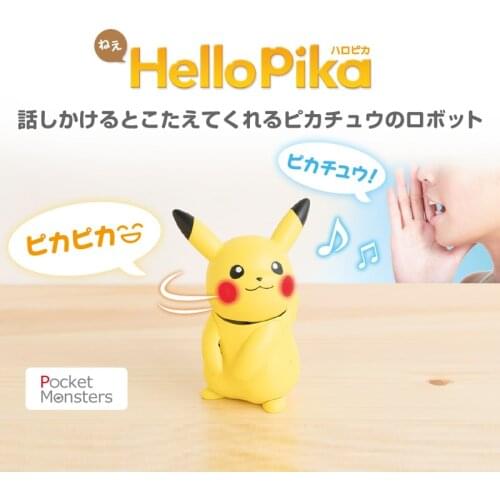TAKARA TOMY POKEMON Figures PIKACHU Talking ROBOT HELLOPIKA Funny Puppet Pop Baby Toys Soft Sound Making Kids Dolls Model