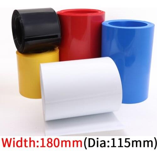 Dia 115mm PVC Heat Shrink Tube Width 180mm Lithium Battery 18650 Pack Insulated Film Wrap Protection Case Pack Wire Cable Sleeve