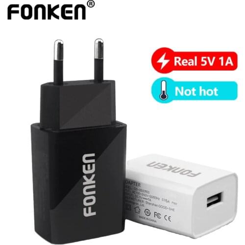 FONKEN USB Charger 5W 5V 1A Universal Phone Charger Portable Wall Charger USB Power Adapter Charging for Samsung Mobile Phone