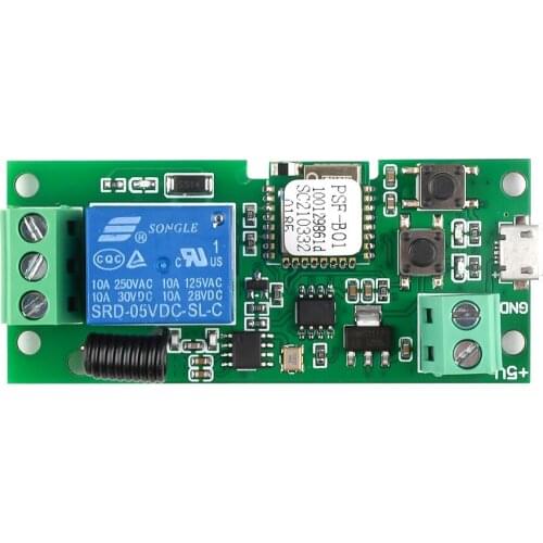 USB 5V/DC 5V 1 Way WIFI Remote Control Relay Switch Module for Yiweilian APP + Support 433MHZ Remote Control