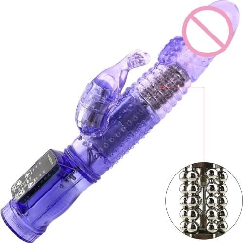 12 Speeds Up Vibration and Rotation Rabbit Vibrators Female Masturbator G Spot Vibrator Massager, Women Adult Sex Product