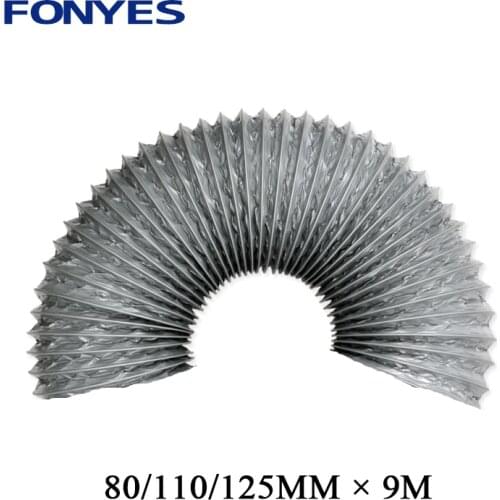 9 Meters Exhaust Pipe Aluminium Flexible Fan Ducting Ventilation Duct Vent Hose for Domestic Ventilation 3"-5"