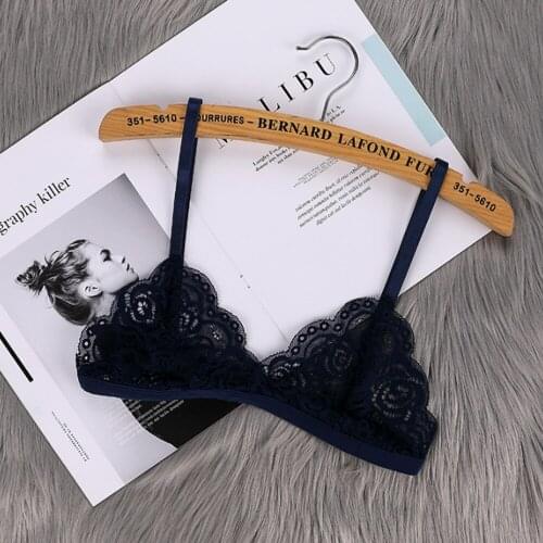 Womens Thin Bra Without Chest Pad Fashion Sexy Lace Lingerie Cutout Back Buckle Tube Top Womens Underwear Summer Clothes