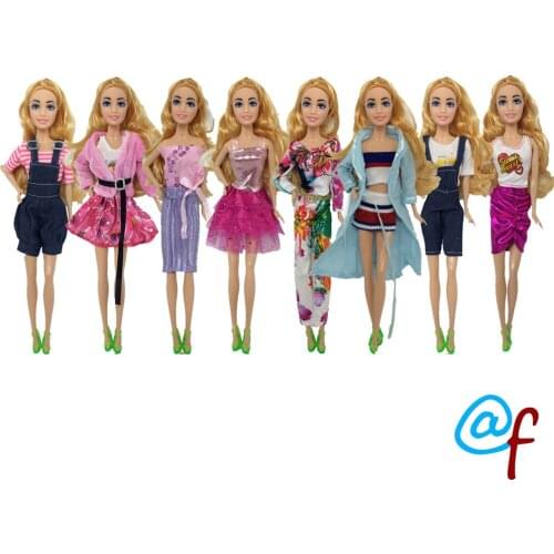 N-18 1-set Doll Clothes Girl DIY for 1/6 OOAK Beauty Dolls Dress A Brand Head As Gift If 3sets or More