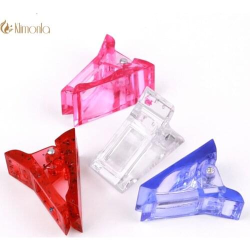 10pcs Nail Clip Colorful Plastic Nail Polish Remover Clip Manicure Art Builder Tools For Finger Building Gel Extension Clam