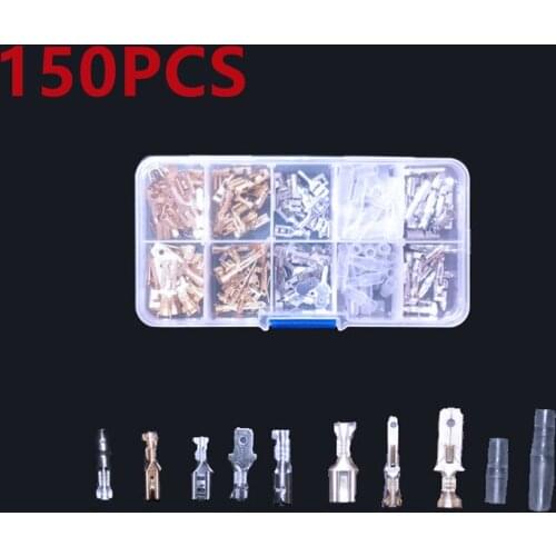150pcs/box 2.8/4.8/6.3mm Crimp Terminals Insulated Seal Electrical Wire Connectors Crimp Terminal Connector Assortment Kit