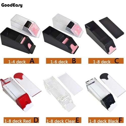 2020 DeluxeTexas Hold'em Baccarat Poker Dealer Poker card shoe Transparent Black 1-6 optionally deputy HOT Professional