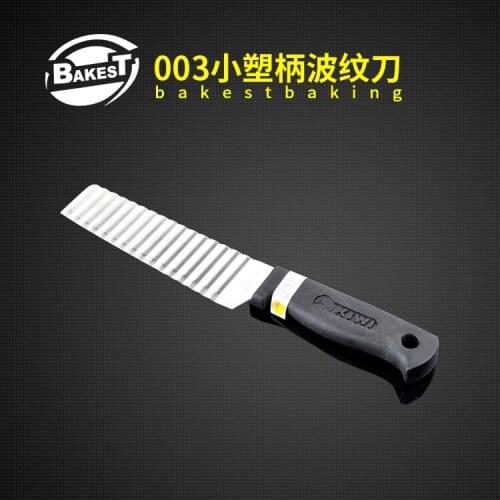 BAKEST Small Corrugated Vegetable Fruit Knife Stainless Steel French Fries Knives With Plastic Handle