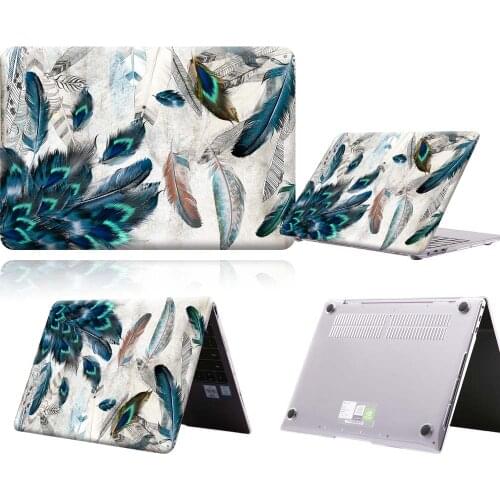 Feather Art Pattern Anti-slip Laptop Case For MateBook 13/13 AMD Ryzen/14/D14/D15/X 2020/X Pro/Pro 16.1/Honor MagicBook14/15