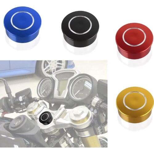 For S1000RR 10-17/ R NINE T 13-17 Upper Top Front Fork Center Covering Cap CNC Aluminum Upper Top Front Fork Center SCREW