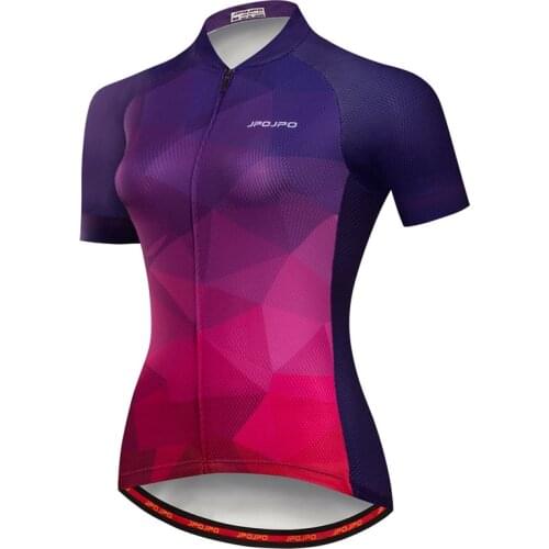 JPOJPO Women Cycling Jersey Short Sleeve 2021 Pro Team MTB Bike Jersey Top Road Bicycle Shirt Summer Cycling Wear High Quality
