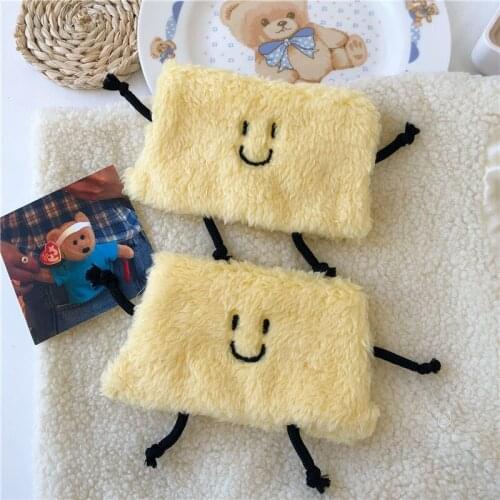 Korea Ulzzang Vintage mini coin bag y2k fashion chic zipper Harajuku kawaii wallet ins cute Cartoon cheese couple women handbag