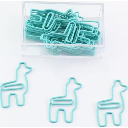 TUTU Creative cute alpaca metal office school paper clips set stationery fine bookmark clips set 20 pcs/lot H0236