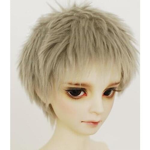 M12 children handmade toy 1/12 1/8 1/6 1/3 1/4 uncle Doll wig BJD/SD doll props Accessories Silver gray short no.69 hair 1 pcs