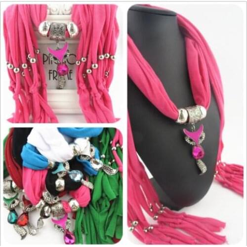 New Creative Design Tassel Scarf Favorite Cute Fox Pendant Scarf Women Jewelry Head Scarf 40x180cm
