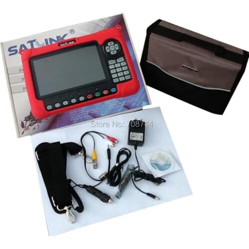 Original Satlink WS-6980 7inch HD LCD Screen DVB-S2&DVB-T/T2&DVB-C Combo Finder 6980 with Spectrum Analyzer Constellation