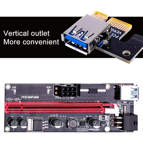 PCI-E Riser 009S 16X Extender PCI-E Riser USB 3.0 Graphics Card Dedicated PCIE Extension Cable Adapter Card