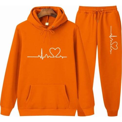 Casual Two Piece Outfits Pullovers Hoodies and Elastic Waist Jogger Pants Spring Autumn Tracksuit Woman Suit Female Sets 2021