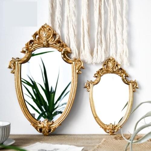 Relief Resin Decorative Mirror Bathroom Hanging Mirror European Style Mirror Home mirror