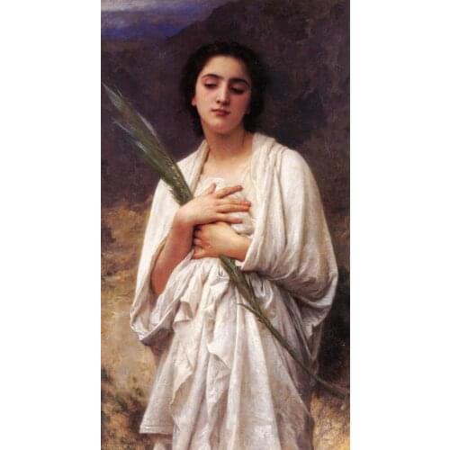 Handmade Oil painting reproduction The Palm Leaf by William Bouguereau