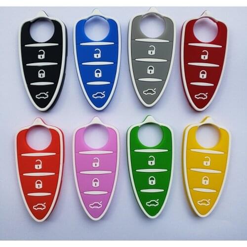 Silicon Skin Pad Rubber Pad For Alfa Romeo 4C Mito Giulietta Myth 159 GTO GTA 3Button