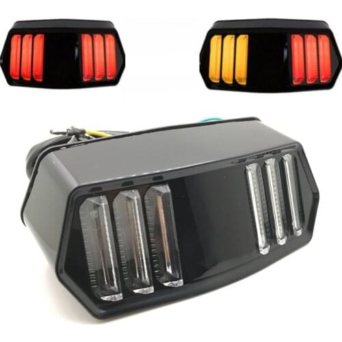 Yecnecty For Honda Grom MSX 125 CB/CBR650F CTX700 Motorcycle Tail Brake LED Light Integrated Motorbike Turn Signal Rear Lamp
