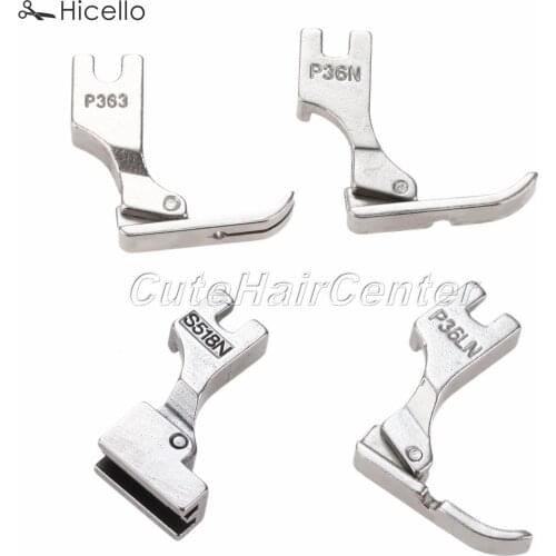 4PCS/set Zipper Foot Industrial Sewing Machine P36N/P36LN/P363/S518N Pressure feet Single Needle Sew Machine Parts Tools Hicello