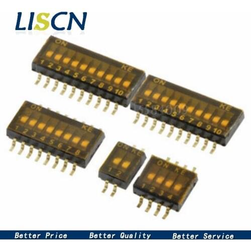 5PCS KE SMD switch 1.27mm pitch 1P / 2P / 3P / 4P / 5P / 6P/ 8P/10P position toggle switch