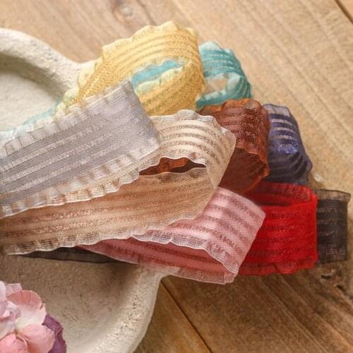 5yards/lot 25mm/38mm Christmas Organza Stripe Ribbon Bow-knot DIY Ribbons Clothing Skirt Lace Accessories