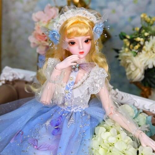60cm Beautiful Dolls Princess Dress for 1/3 Cm Bjd Doll Clothes Kids Toy Accessories Birthday Gift Doll Classical Court Costume