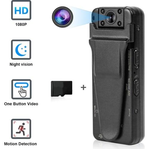 A8Z 1080P HD Mini DVR Small DV Camcorder Camara Pen Body Wearable Mini Digital Body Camera Motion Detection Loop Recording Video