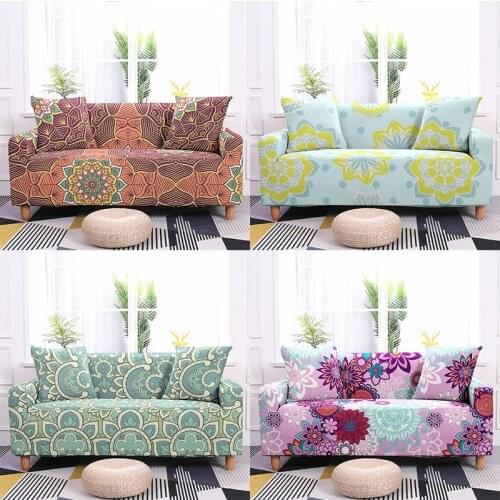 Bohemia Printing Elastic Sofa Cover Sofa Towel Slip-Resistant Stretch Couch Covers For Living Room Fully-Wrapped