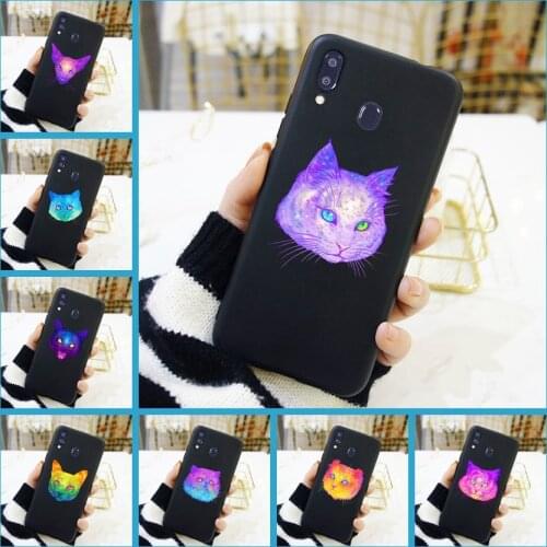 Purple Cat Cool Yellow Phone Case For Samsung Galaxy M10 M20 M30 M40 Back Cover For Samsung Galaxy M40 M30 M20 M10 Case