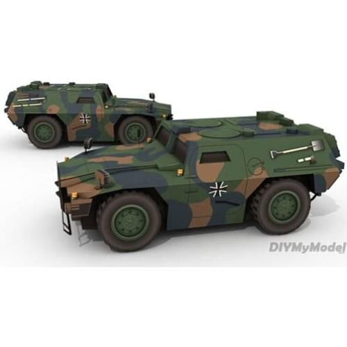 DIYMyModeI Zobel ferret light armored reconnaissance tank DIY Handcraft Paper Model KIT Handmade Toy Puzzles Gift Movie props