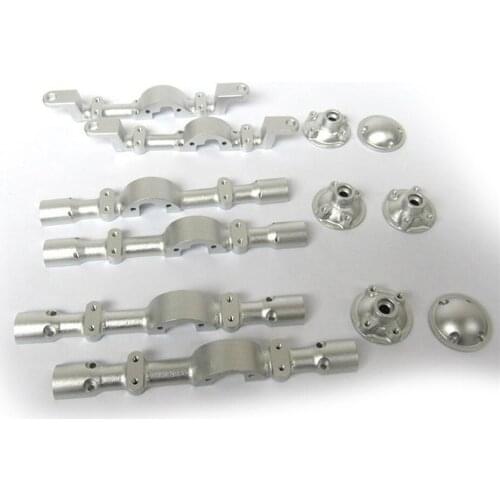 For WPL B1 B-1 B14 B-14 B16 B-16 B24 B-24 C14 C-14 C24 B36 RC Car Spare Parts CNC Metal Front Middle Rear Axle Housing Kit