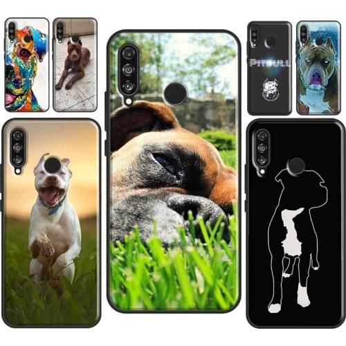 Cute Pit Bull Dog Pitbull Case For Huawei P40 Lite P20 P30 Mate 20 Pro Soft Cover For Huawei P Smart 2021 Z 2019