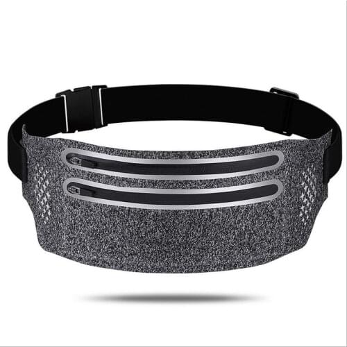 Mobile Phone Waist Bag Ultra-thin Outdoor Sports Running Voltage Double Zipper Waist Bag Mens Womens Running Travelling Pockets