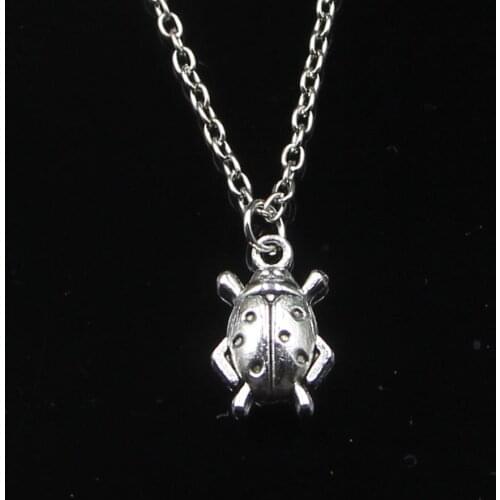 Fashion 17*11mm Beetle Bug Pendant Necklace Link Chain For Female Choker Necklace Creative Jewelry party Gift