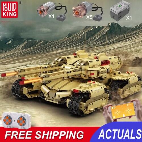 Mould King High-Tech Moc Tanks Model Assembly Brick Block Rc Car Military Series Building Blocks Toys For Kids Christmas Gifts