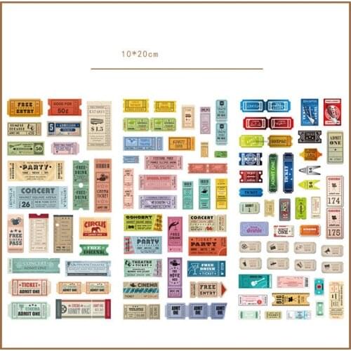 3pcs/lot Retro stamps Journal Decorative Stickers set Scrapbooking Stick Label Diary Stationery Album Stickers