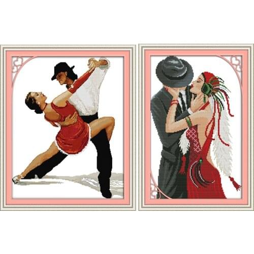 Stamped Cross Stitch Kits The Heavenly Maids Scatter Blossoms Decor Crafts Counted 14CT 11CT Printing Embroidery Needlework Sets