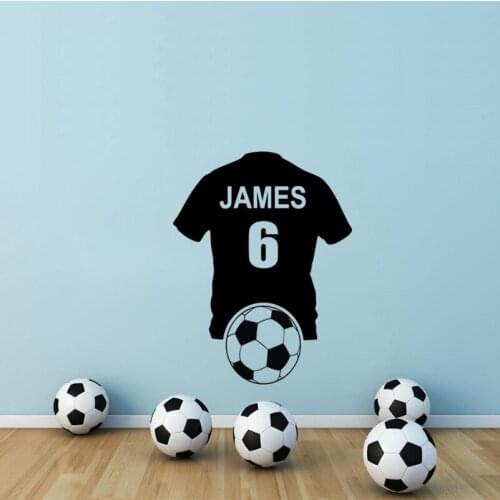 PERSONALISED Football Shirt Wall Art Sticker, Vinyl Decal, Modern Transfer, Soccer Shirt Y1-005