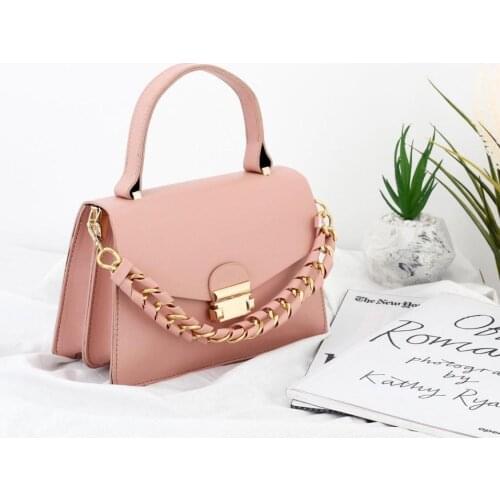 2021 Latest Trend in Luxury Handbags Ladies Handbags Ladies Shoulder Strap Dual Compartment Hanging Chain Made in Turkey White