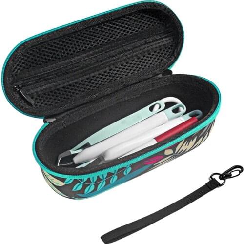 Portable Case for Cricut Basic Tool Set & Ultimate Fine Point Pen Double Zipper Carry Bag Tool Pens Storage Bag Protective Pouch