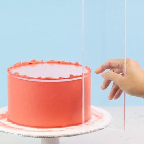 Transparent Cake Cream Scraper Cake Making Scraper Rectangular Acrylic Cake Baking Tool Cake Scraper for Bakery Kitchen Tools